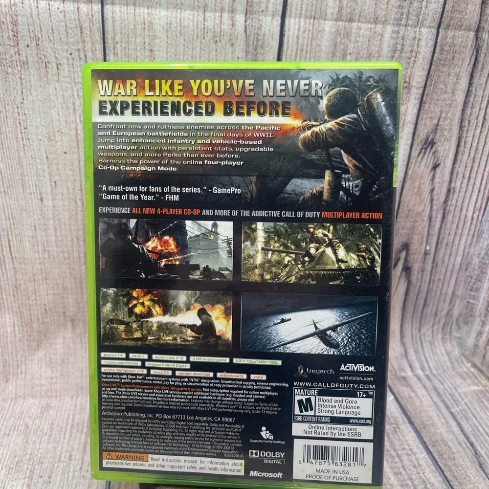 Call of Duty World at War (Microsoft Xbox 360, 2008)